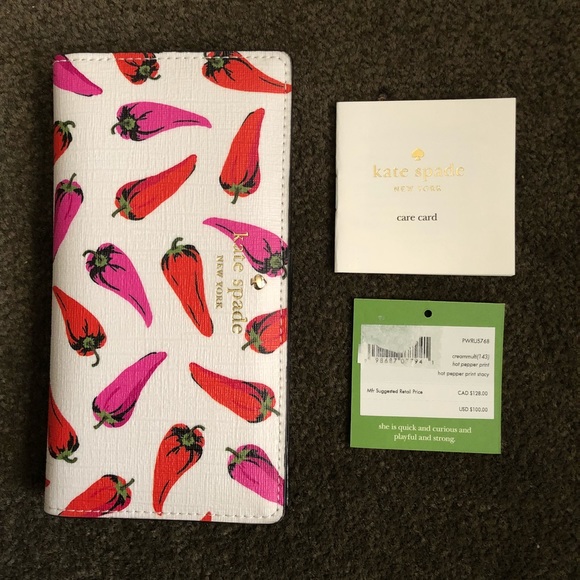 kate spade Handbags - Stacy Hot Pepper Print Wallet